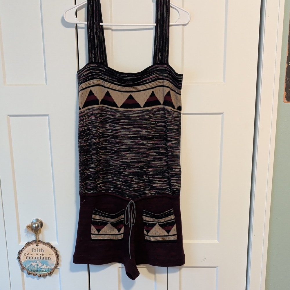 Free People Multicolor Knit Romper